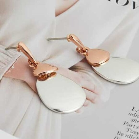 🖤 Gold Silver Earrings  - Picture 4 of 8